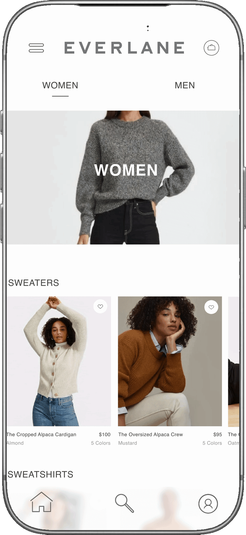 Everlane prototype — product detail