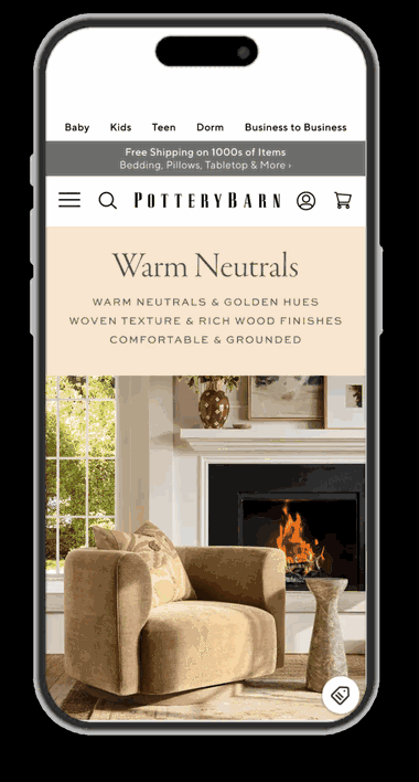 Pottery Barn mobile prototype