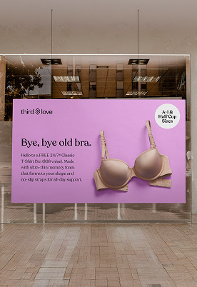 ThirdLove interior billboard signage