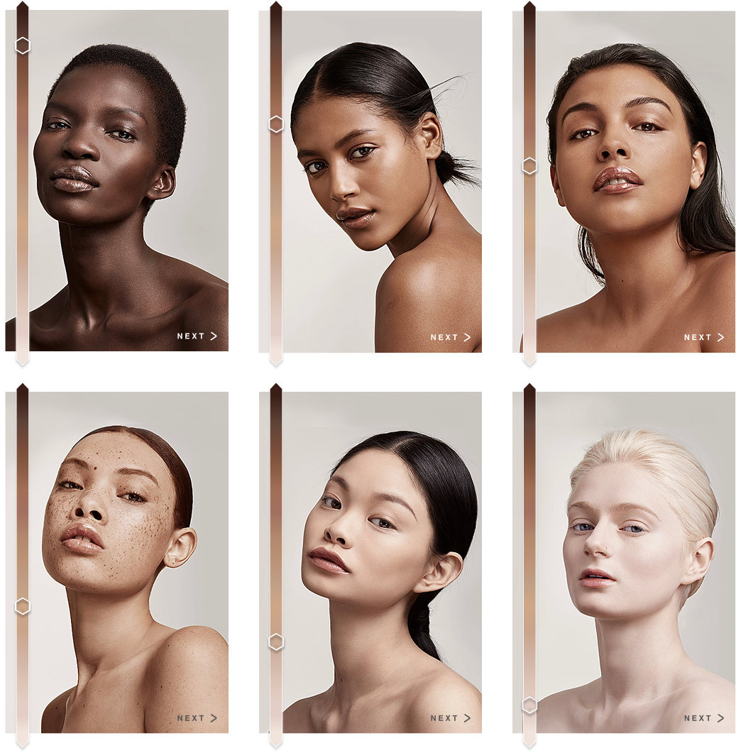 Fenty Beauty undertone visual selector grid