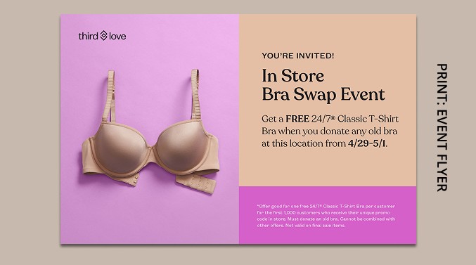 ThirdLove in-store bra swap event flyer